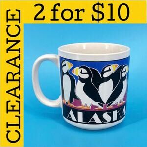 🟡 Alaska puffin vintage souvenir coffee mug